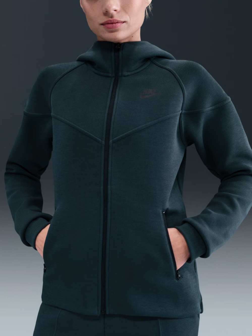Nike Tech Wind Runner Jacket Full Zip Aqua Small